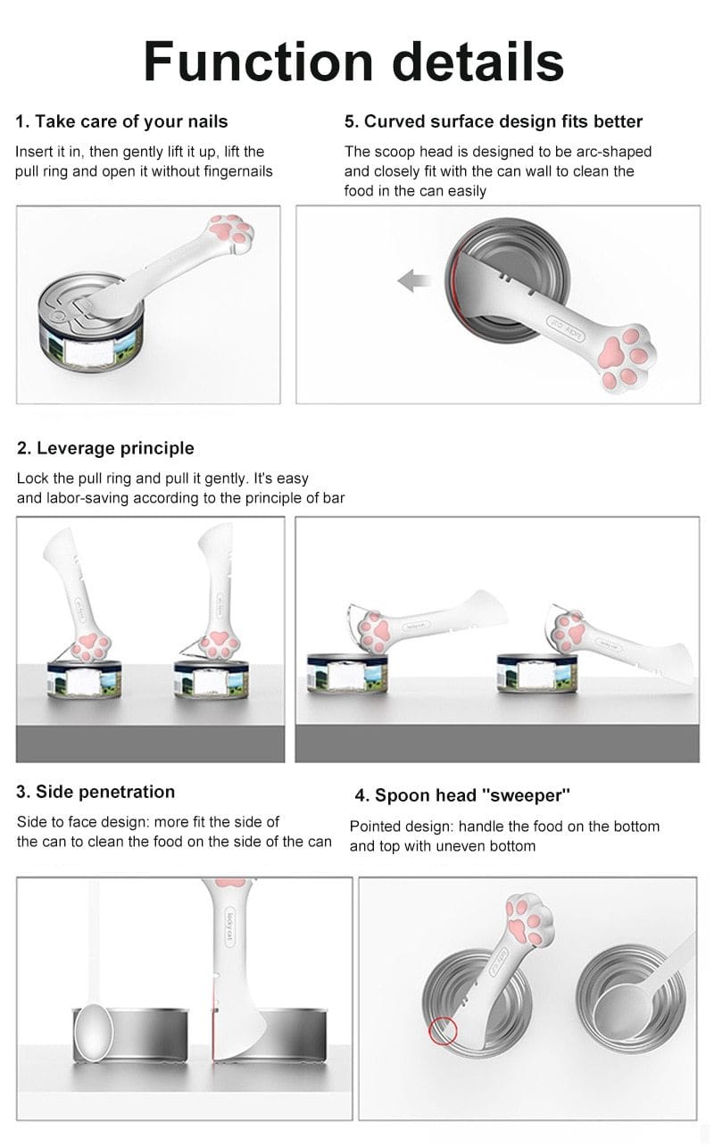 3-in-1 Cat Spoon, Lid & Can Opener